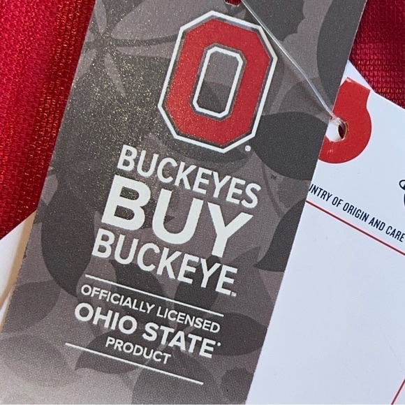 Champion Men’s Size Medium Ohio State Buckeyes Red OSU Logo Polo Shirt NWT - Picture 9 of 10